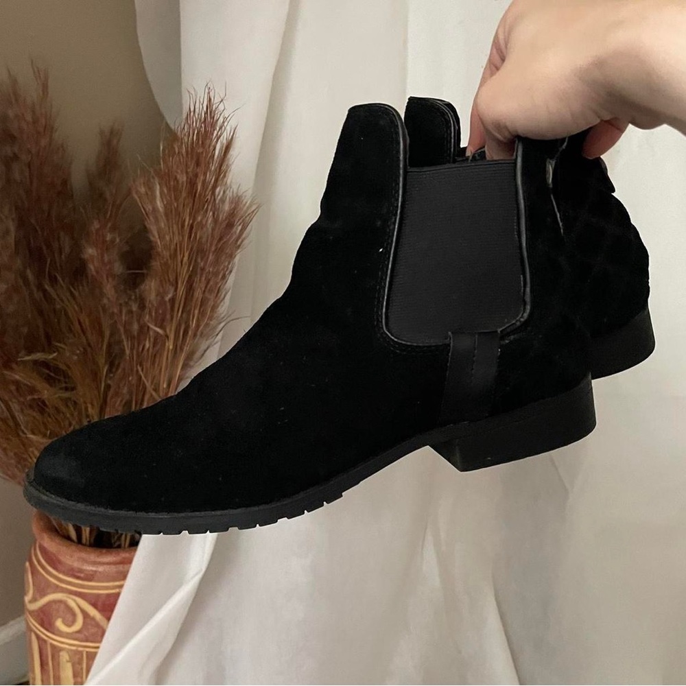 STEVE MADDEN ◼️ Black Suede Ankle Booties - Slip On - w10